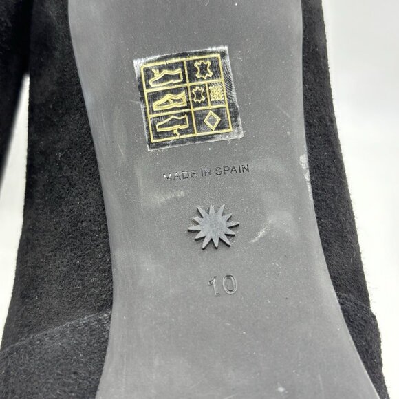 Stuart Weitzman Black Suede Heel Sock Luxury Boot Women Size 10 - Picture 15 of 16